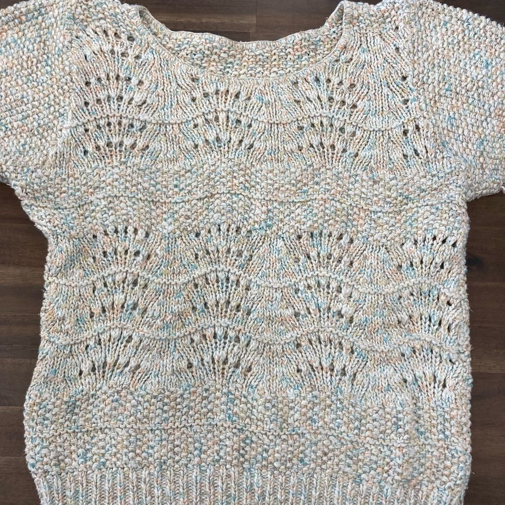 Homemade Knit Sweater Tee. Size Small.